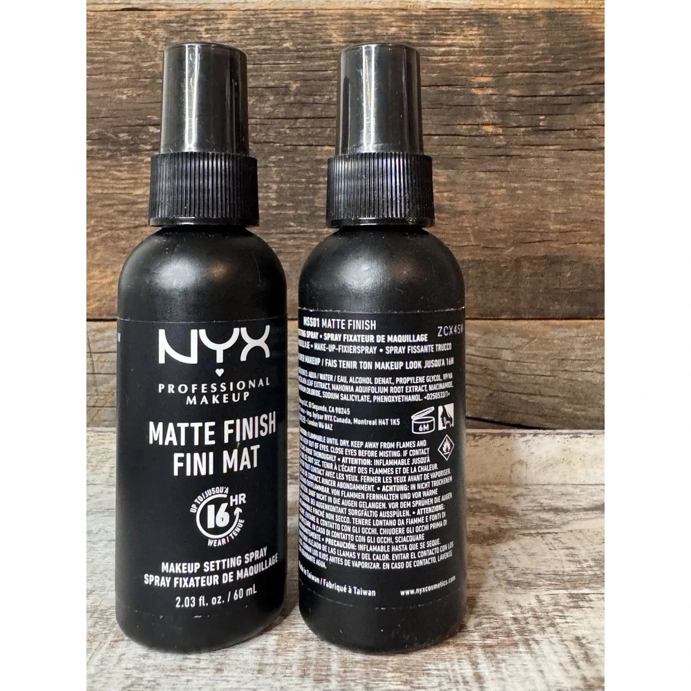 NYX Finish Long‎ Lasting Makeup Setting Spray – 2.03 fl oz (Set of 2)